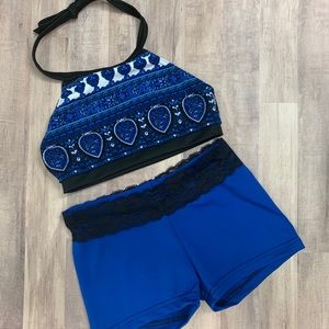 🔹SOLD🔹 Elliewear Dancewear Blue Matching Set